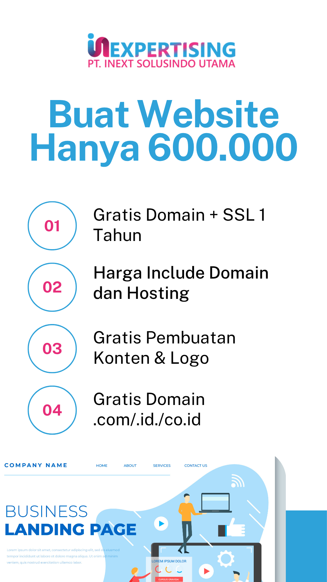 Buat website hanya 600.000